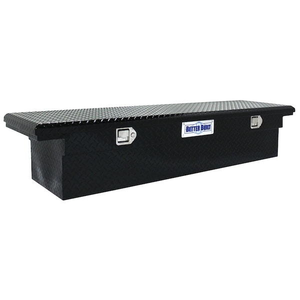 70IN CROSSOVER BLACK SINGLE LID LO-PRO, 5.8FT CHEVY BED TRUCK TOOL BOX